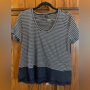 J.Crew striped flutter hem - M